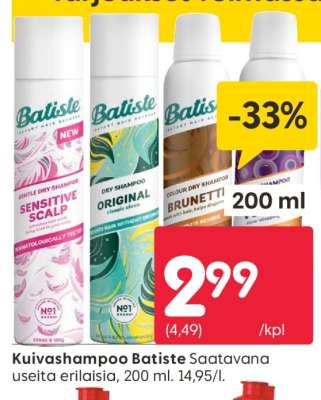 Kuivashampoo Batiste