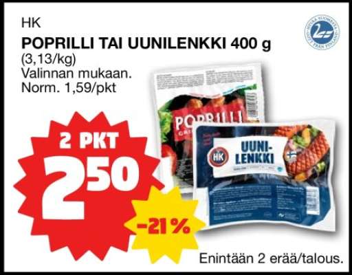 HK POPRILLI TAI UUNILENKKI 400 g