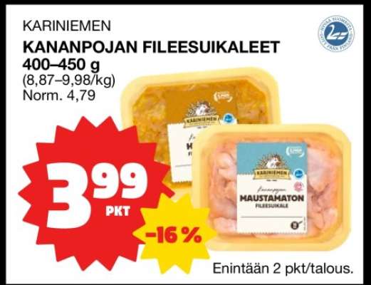 Kariniemen KANANPOJAN FILEESUIKALEET