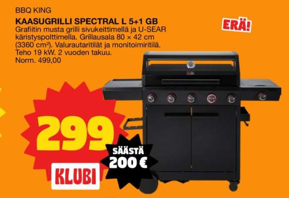 KAASUGRILLI SPECTRAL L 5+1 GB