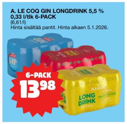 A. LE COQ GIN LONGDRINK 5,5 %