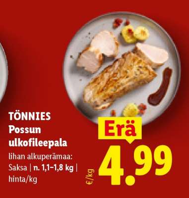 TÖNNIES Possun ulkofileepala