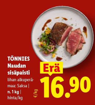 TÖNNIES Naudan sisäpaisti