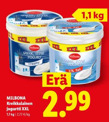 MILBONA Kreikkalainen jogurtti XXL