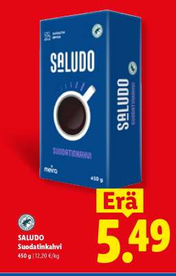 SALUDO Suodatinkahvi