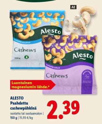 ALESTO Paahdettu cashewpähkinä
