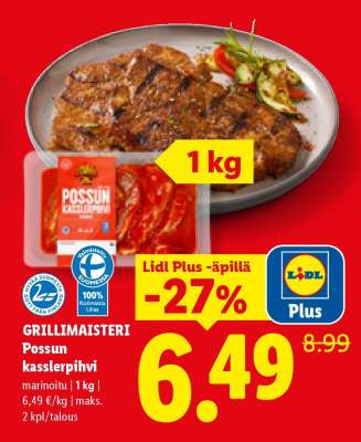 GRILLIMASTERI Possun kasslerpihvi