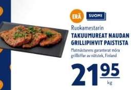 Ruokamestarin TAKUUMUREAT NAUDAN GRILLIPIHVIT PAISTISTA