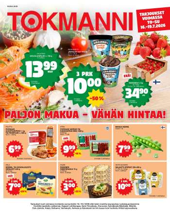 Tokmanni tarjoukset  - 16.07.2026 - 19.07.2026.
