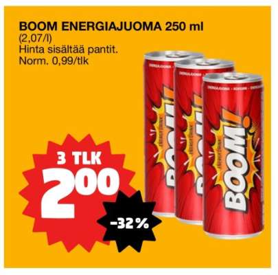 BOOM ENERGIAJUOMA 250 ml