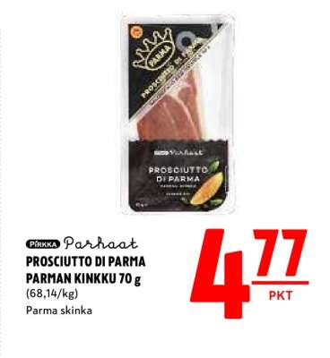 PIRKKA Parhaat PROSCIUTTO DI PARMA PARMAN KINKKU 70 g