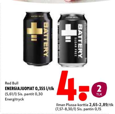 ENERGIAJUOMAT 0,355 l/tlk