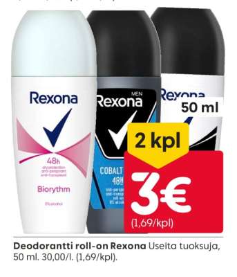 Deodorantti roll-on Rexona