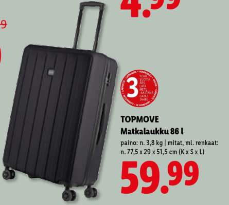 TOPMOVE Matkalaukku 86 l