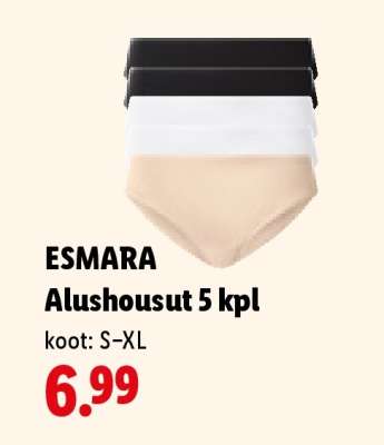 ESMARA Alushousut 5 kpl