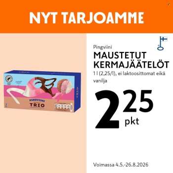 K-market tarjoukset  - 04.05.2026 - 26.08.2026.