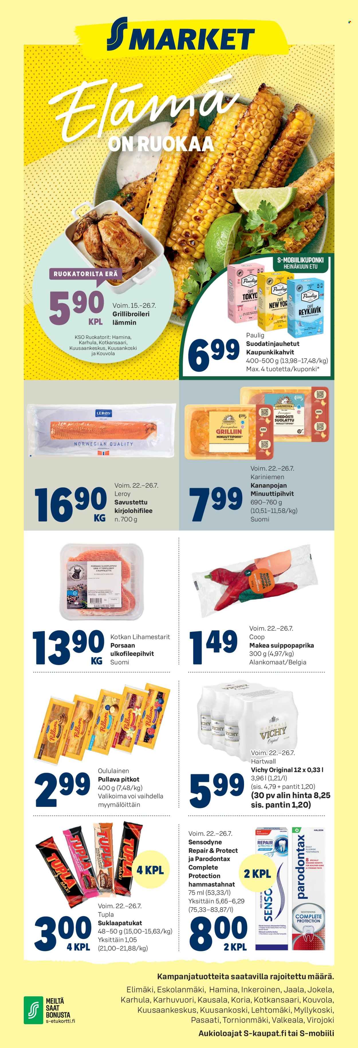 S-market tarjoukset - 22.07.2026 - 26.07.2026. Sivu 1