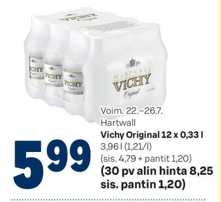 Vichy Original 12 x 0,33 l