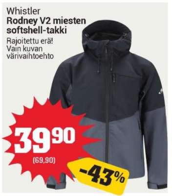Whistler Rodney V2 miesten softshell-takki