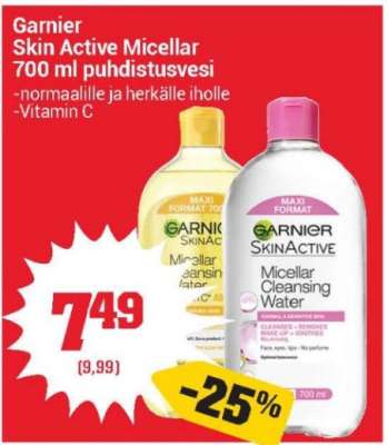 Garnier Skin Active Micellar 700 ml puhdistusvesi