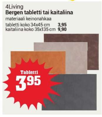4Living Bergen tabletti tai kaitaliina