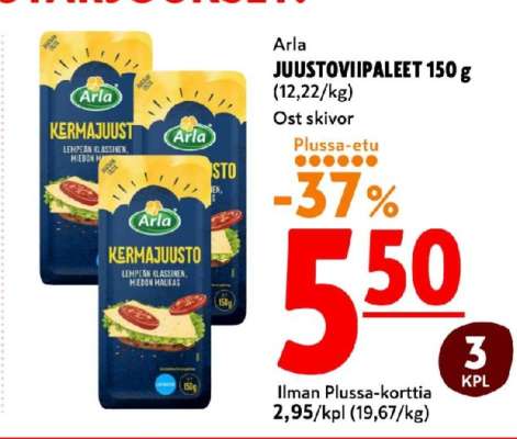 Arla JUUSTOVIIPALEET 150 g