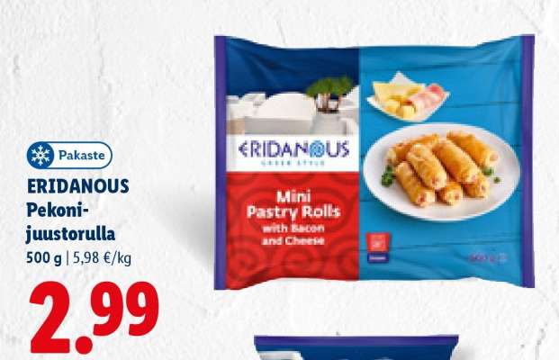 ERIDANOUS Pekoni-juustorulla