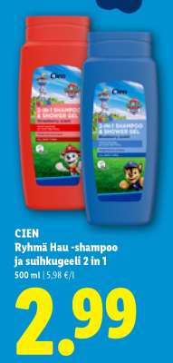 CIEN Ryhmä Hau -shampoo ja suihkugeeli 2 in 1