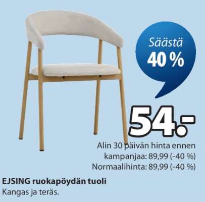EJSING ruokapöydän tuoli