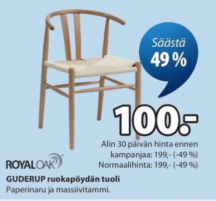 GUDERUP ruokapöydän tuoli