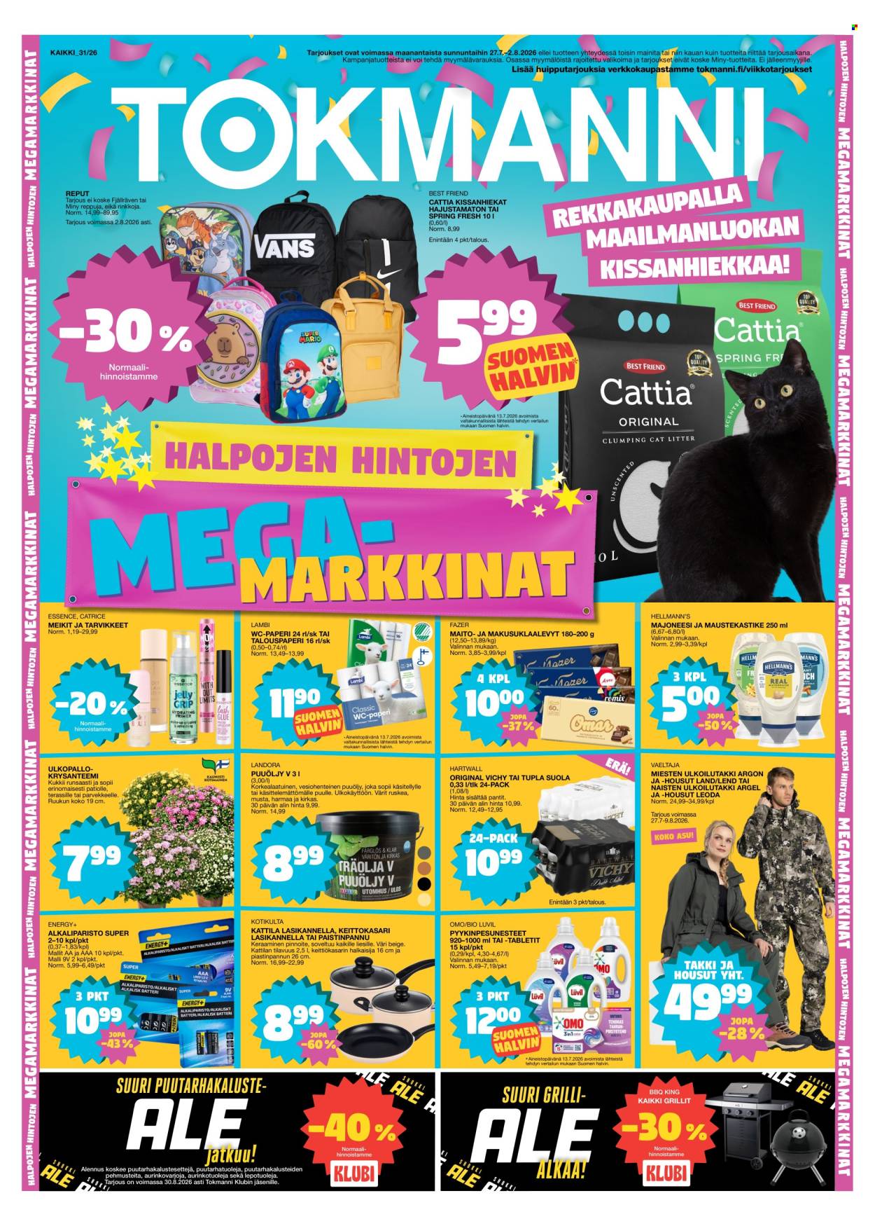 Tokmanni tarjoukset - 27.07.2026 - 02.08.2026. Sivu 1