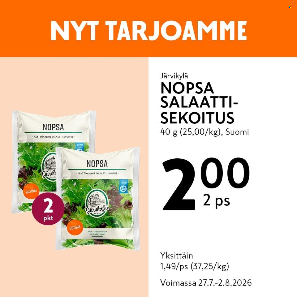 K-market tarjoukset - 27.07.2026 - 02.08.2026. Sivu 1