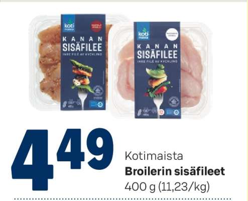 Kotimaista Broilerin sisäfileet