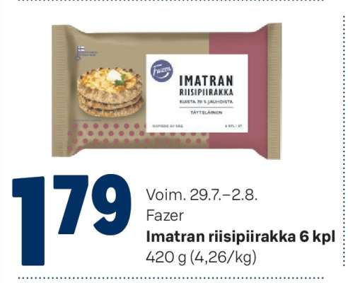 Imatran riisipiirakka 6 kpl