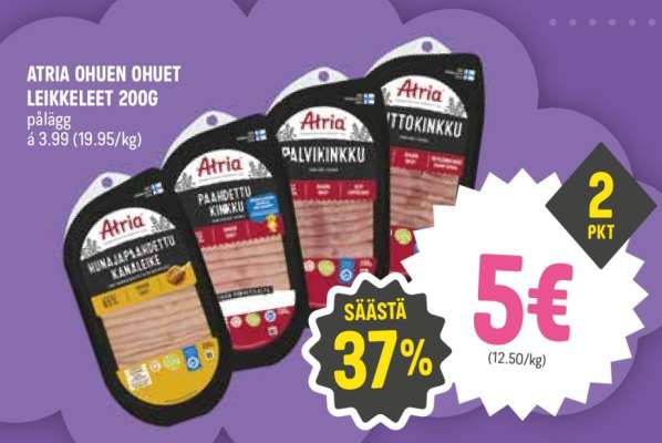 ATRIA OHUEN OHUET LEIKKELEET 200G