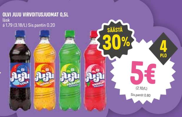 OLVI JUJU VIRVOITUSJUOMAT 0,5L