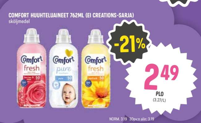 COMFORT HUUHTELUAINEET 762ML (EI CREATIONS-SARJA)