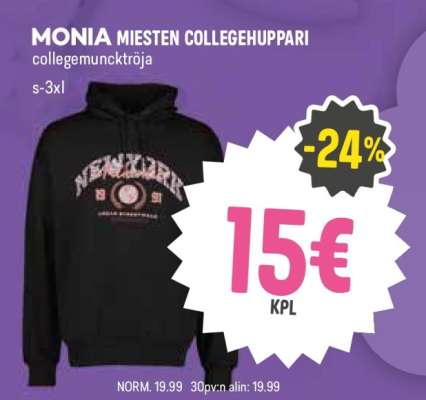 MONIA MIESTEN COLLEGEHUPPARI