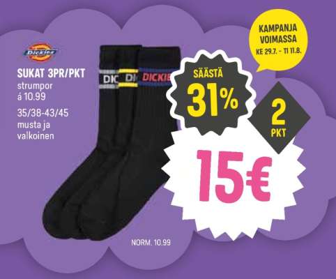 DICKIES SUKAT 3PR/PKT
