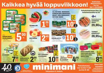 Minimani tarjoukset  - 29.07.2026 - 02.08.2026.