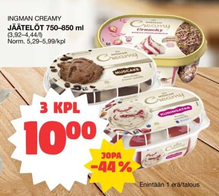Ingman CREAMY JÄÄTELÖT