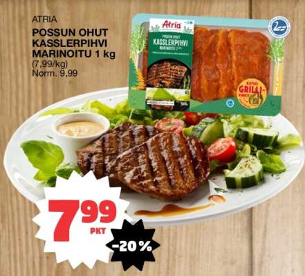 ATRIA POSSUN OHUT KASSLERPIHVI MARINOITU 1 kg