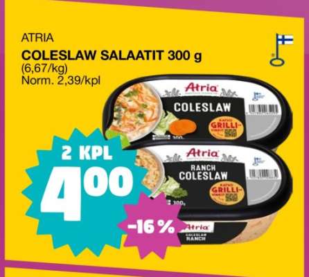 Atria Coleslaw Salaatit 300 g