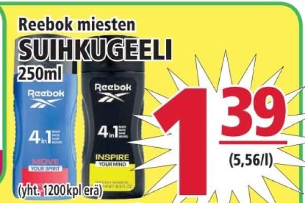 Reebok miesten SUIHKUGEELI
