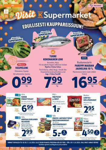 K-Supermarket tarjoukset  - 30.07.2026 - 02.08.2026.