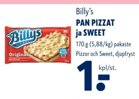 Billy's PAN PIZZAT ja SWEET