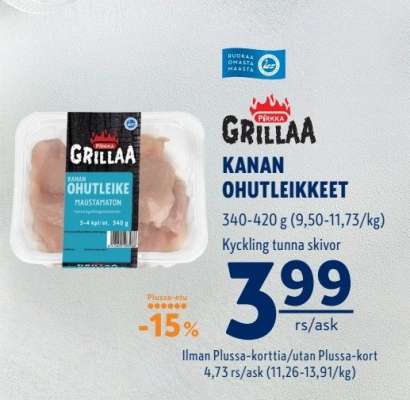 Pirkka Grilla Kanan Ohutleikkee