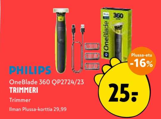 PHILIPS OneBlade 360 QP2724/23 TRIMMERI