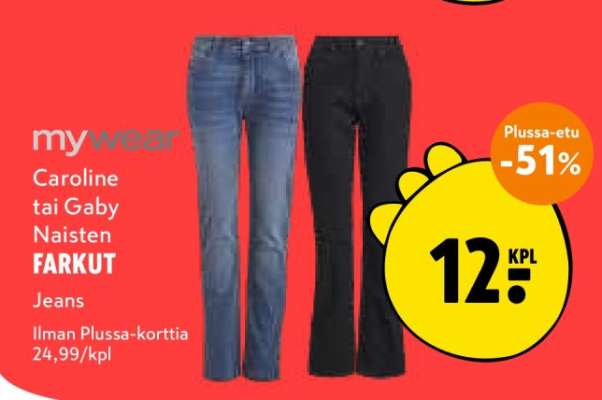mywear Caroline tai Gaby naisten FARKUT