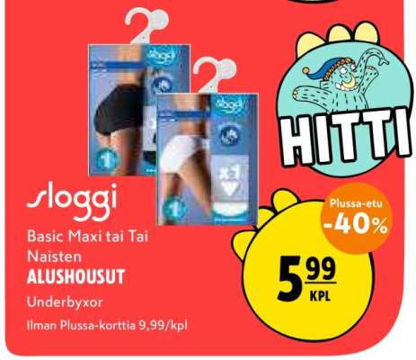 Sloggi Basic Maxi tai Tai Naisten ALUSHOUSUT